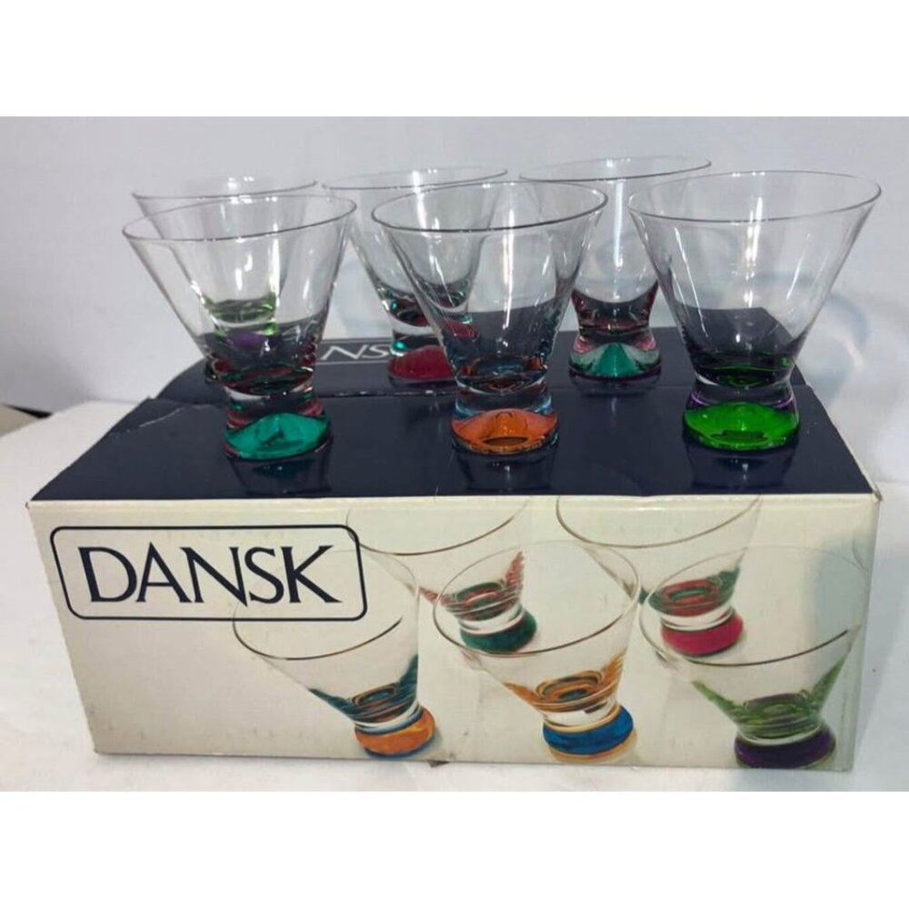 Set Of 3 Dansk Spectra Cocktail Glasses Assorted Colors - Picture 4 of 4